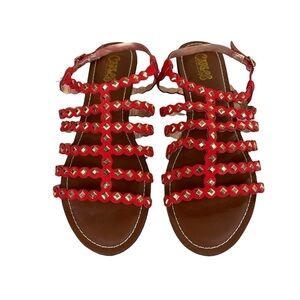 Carlos Santana Kaden 2 Burnt Orange Studded Sandals